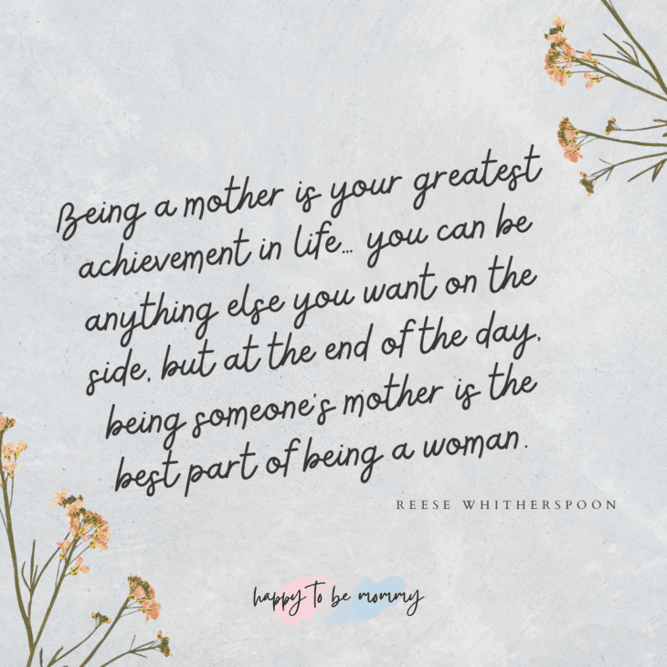 Being a mother is your greatest achievement in life… you can be anything else you want on the side, but at the end of the day, being someone’s mother is the best part of being a woman. Being a mom isn't easy quotes